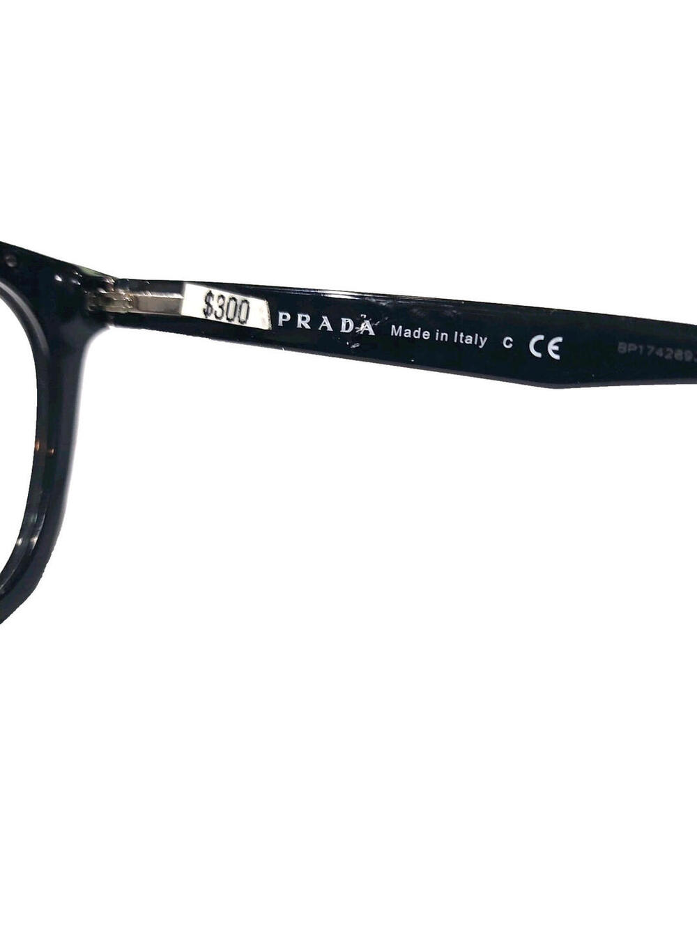 PRADA VPR06P 1AB-101 Black Oval Eyeglasses 52-18 140 Case Box Cloth - Picture 6 of 9